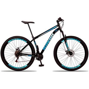 Bicicleta Bike Aço Aro 29 Suspensão Dianteira 21 Velocidades Freio A Disco Azul