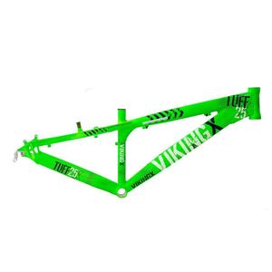 Quadro Alumínio Dirt Jump Aro 26 Verde Neon Vikingx Tuff25