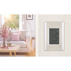 Placa 3 Postos 4x2 Tramontina Giz Perola
