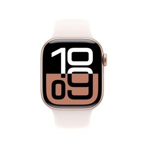 Apple Watch Series 10 (GPS 46 mm) Caixa Ouro Rosa em Alumínio com Pulseira Esportiva Blush Clara (Rose Gold)