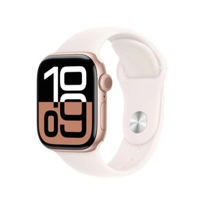 Apple Watch Series 10 (GPS 46 mm) Caixa Ouro Rosa em Alumínio com Pulseira Esportiva Blush Clara (Rose Gold)