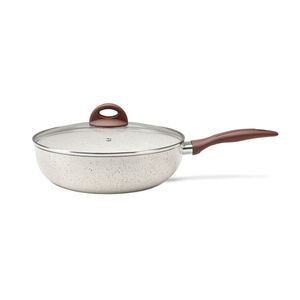 Wok com tampa Ø28 Ceramic Life Granada indução - Brinox 28 cm