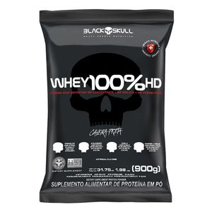 WHEY 100% HD REFIL BLACK SKULL - 900G (WPC, WPI E WPH)