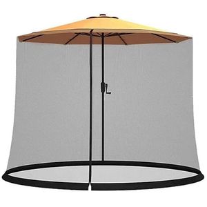Ombrelone Externo Cobertura 330cm c/Mosquiteiro Estrutura em Aço c/Manivela Bege G31 - Gran Belo