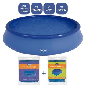 Kit Piscina Circular Inflável 12.000 L MOR