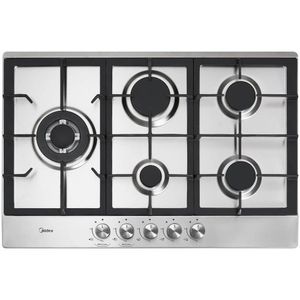 Cooktop 5 Bocas Midea Tripla Chama Inox CYA5B