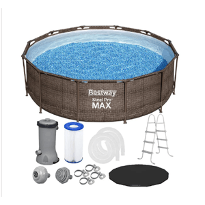 kit Piscina Deluxe 9.150L + Cobertura  3.66m - BESTWAY