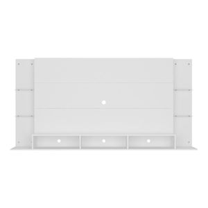 Painel TV 65" com Prateleiras de Vidro Brasil Plus Multimóveis BR3113 Branco