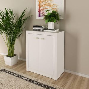 Balcão Escritório com 2 Portas Multimóveis CR25013 Branco