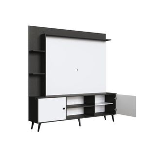 Rack com Painel TV 50" Multimóveis CR25139 Grafite/Branco