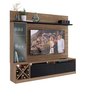 Rack com Painel TV 60" Multimóveis CR25135 Montana/Preto