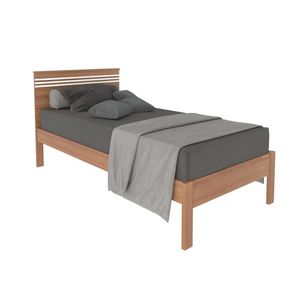 Cama de Solteiro para Colchão 88 x 188 cm Multimóveis CR35014 Amendoa/Branca