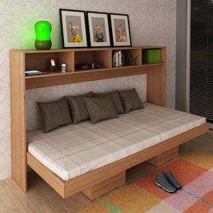 Cama Articulada Solteiro para Colchão 88 x 188 cm Multimóveis CR35066 Amêndoa