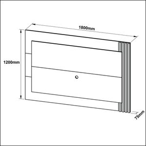 Painel TV 65" Multimóveis CR45004 Natural/Off White