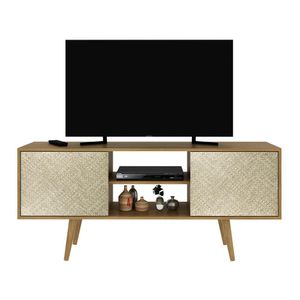 Rack TV 42" com 2 Portas Multimóveis CR45007 Natural/Palha