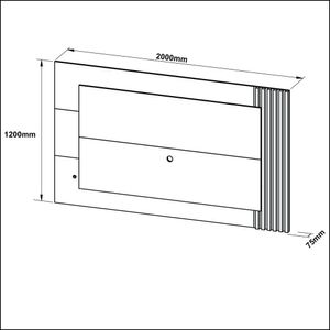 Painel TV 65" com Led Multimóveis CR45013 Natural/Off White