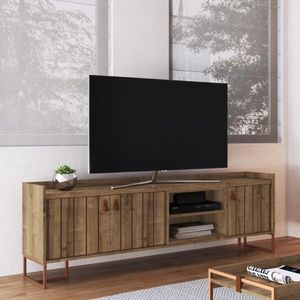 Rack TV até 50" com 3 Portas e Nichos Multimóveis CR45190 WoodMel