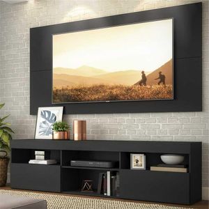 Rack com Painel para TV até 65" Multimóveis Flórida FG3059 Preto