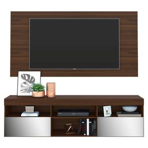 Rack com Espelho e Painel para TV até 65" Multimóveis Flórida FG3137 Madeirado