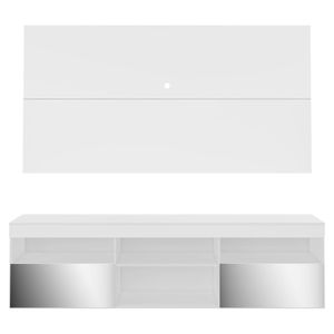 Rack com Espelho e Painel para TV até 65" Multimóveis Flórida FG3137 Branco