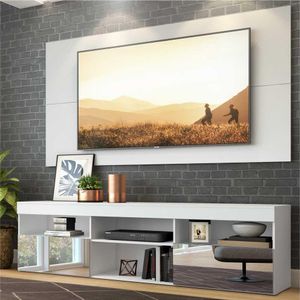 Rack com Espelho e Painel para TV até 65" Multimóveis Flórida FG3137 Branco