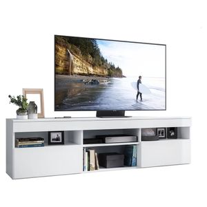 Rack para TV até 65" Multimóveis Paris FG3308 com 2 Portas Branco