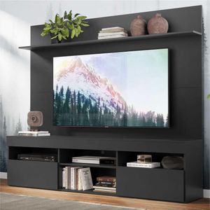 Rack com Painel para TV até 65" Multimóveis Madri FG3365 Preto