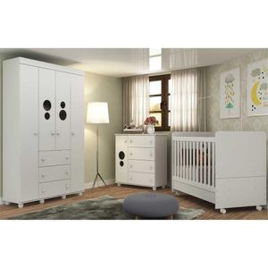 Quarto Completo Infantil com Colchão Incluso Multimóveis Pimpolho FG3571 Branco