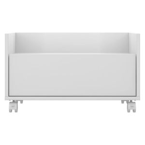 Kit com 2 Mesas de Cabeceira 60 cm com Rodízios Multimóveis FG3635 Branca