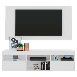 Rack com painel para TV até 65 polegadas e 2 portas Toronto Multimóveis Branco