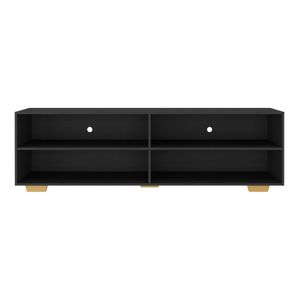 Rack para TV 75" com Pés Jazz Multimóveis MP1018 Preto/Natural