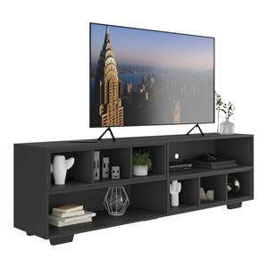 Rack para TV 75" com Nichos e Pés Jazz Multimóveis MP1023 Preto