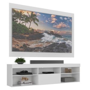 Rack Suspenso com Painel TV até 75" Web Multimóveis MP1048 Branco