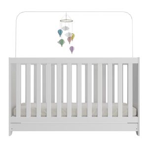 Berço 3 em 1 vira cama com Colchão Incluso Elza Multimóveis Branco