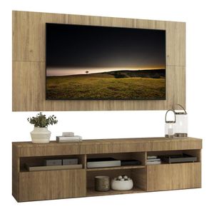 Rack com Painel e Suporte TV 65" com 2 portas Londres Multimóveis Rustic