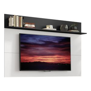 Painel TV 65" c/ Prateleira Amsterdã Plus Multimóveis Branco/Preto