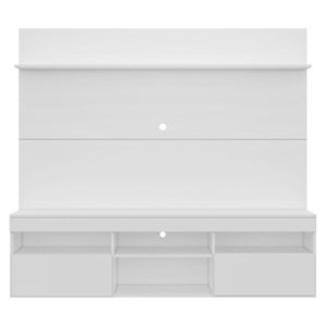 Rack com Painel TV 65" e Prateleira Madri Multimóveis Branco
