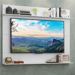 Painel TV 65" com Prateleiras Amsterdã Classic Multimóveis Branco