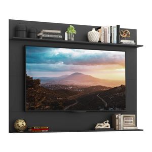 Painel TV 65" com Prateleiras Amsterdã Classic Multimóveis Preto