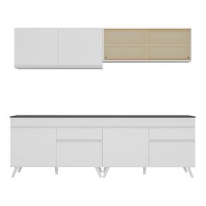 Armário de Cozinha Compacta 4 peças MP3696.891 Veneza Multimóveis Branco
