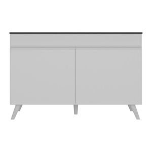 Balcão Cozinha Gabinete Pia 120 cm 2 Portas Veneza Multimóveis MP3738 Branco/Branco