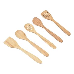 Conjunto de 5 Utensílios em Bambu e Suporte Maxwell & Williams