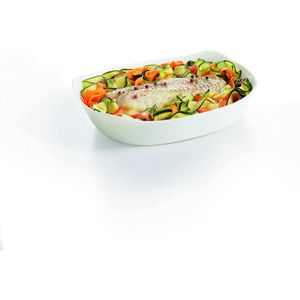 Travessa Retangular de Vidro Smart Cuisine 29x23cm Luminarc Branca
