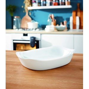 Travessa Retangular Vidro Cuisine 37x28cm Luminarc Branca