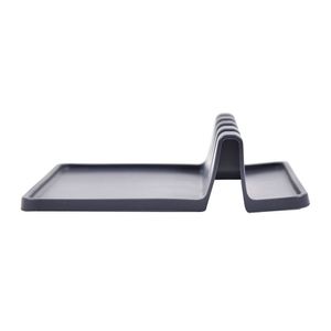 Descanso para Colher de Silicone 13x14,5cm Kenya Cinza