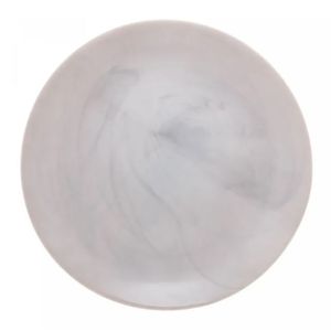 Prato Raso em Vidro Diwali Marble 25cm Luminarc Cinza Claro