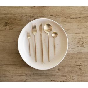 Faqueiro 30 Peças em Inox Berlin Kenya Dourado