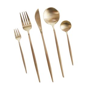 Faqueiro 30 Peças em Inox Berlin Kenya Dourado