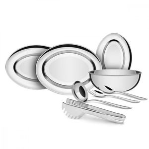 Kit para Servir Tramontina Buena em Aço Inox 8 Peças