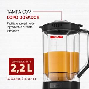 Liquidificador Pratic Turbo Mondial L-98-B